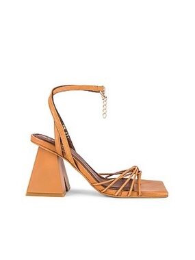 ALOHAS Camel Cactus Heel - Pyramid Block Heel Strappy Sandals